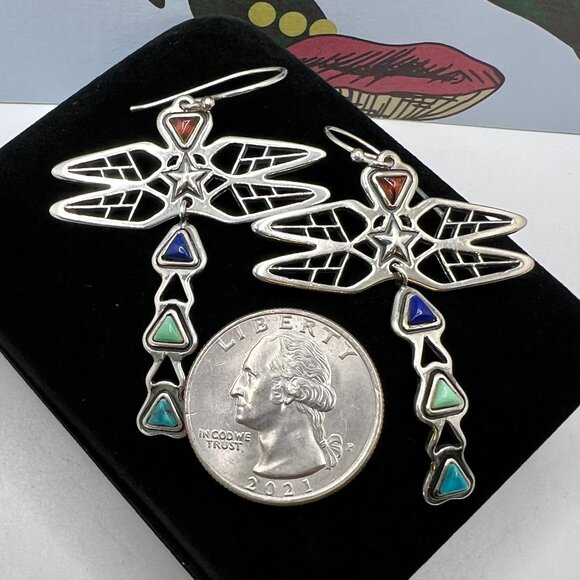 Cody Sanderson for Relios 925 Gemstone Dragonfly Earrings - Picture 3 of 5